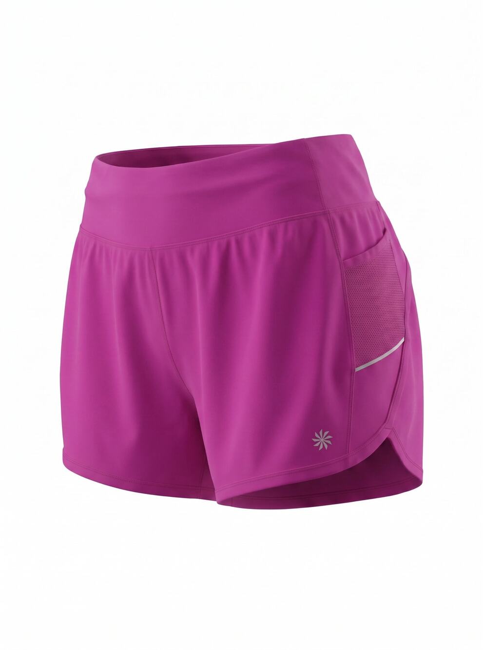 Athleta Women’s XL Plus Magenta Ready Set Lined athleisure Workout Shorts 438875